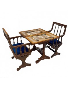 Rectangle Wooden Chess set & Backgammon Table HC-1577
