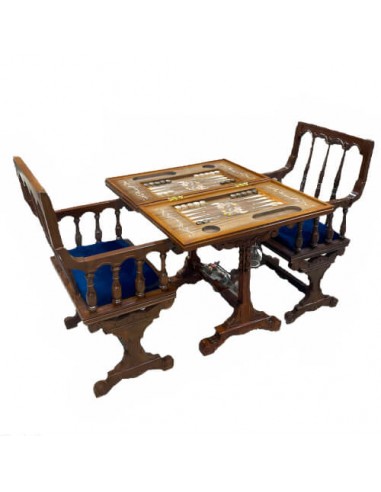 Rectangle Wooden Chess set & Backgammon Table HC-1577
