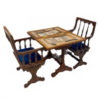Rectangle Wooden Chess set & Backgammon Table HC-1577