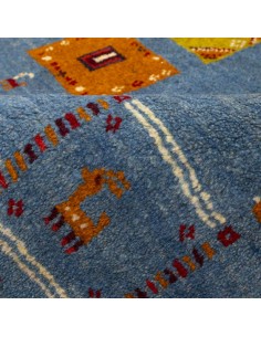 Persian Handmade Blue 6'X8' Gabbeh Rug Rc-335 for sale 2