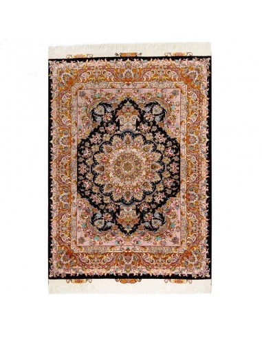 Persian Handmade Silk 4'X6' Black Carpet Rc-335 for sale