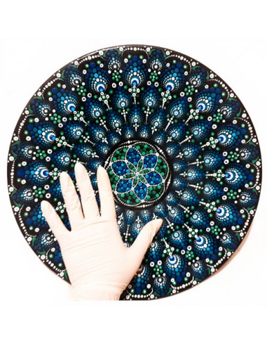 mandala dot painting decorative plate HC-1635