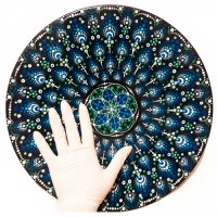 mandala dot painting decorative plate HC-1635