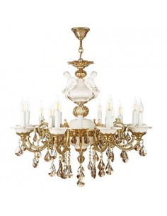 sculptural golden ceramic chandelier