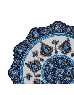 Wall plate Decor with white & Blue colors HC-1646 2