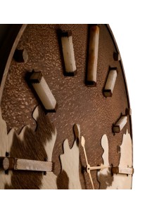 brown horsehide wall clock 2