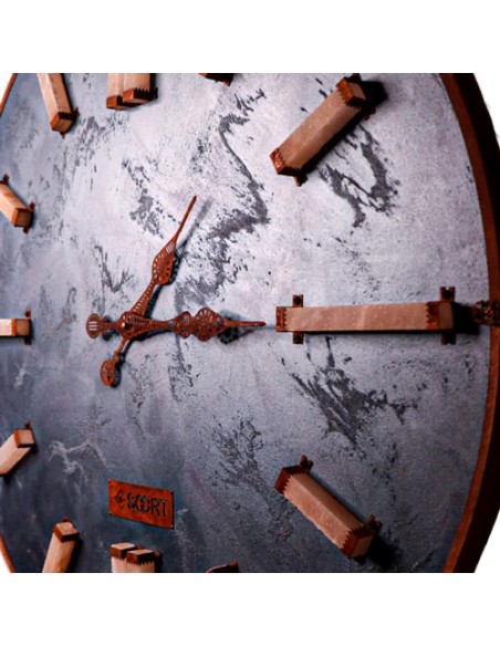 modern blue wall clock