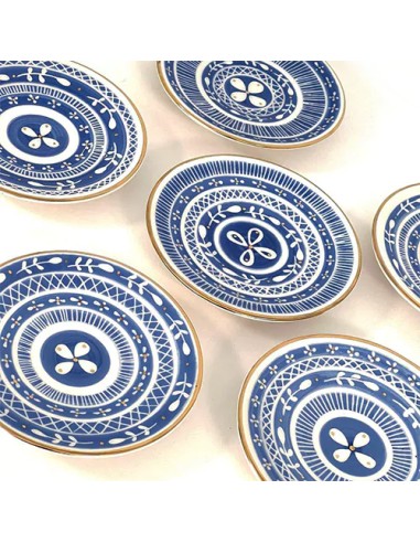 Persian blue handmade saucers