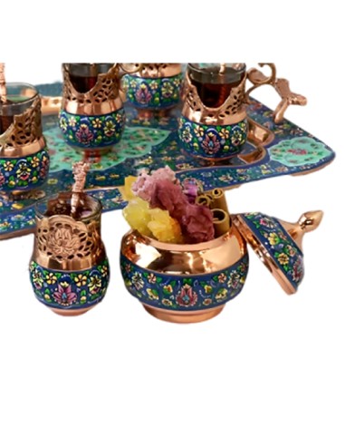 copper tea service set