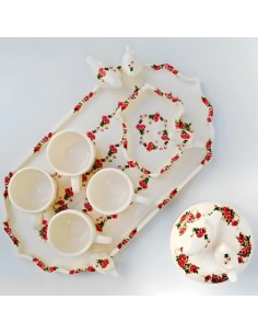 floral tea set