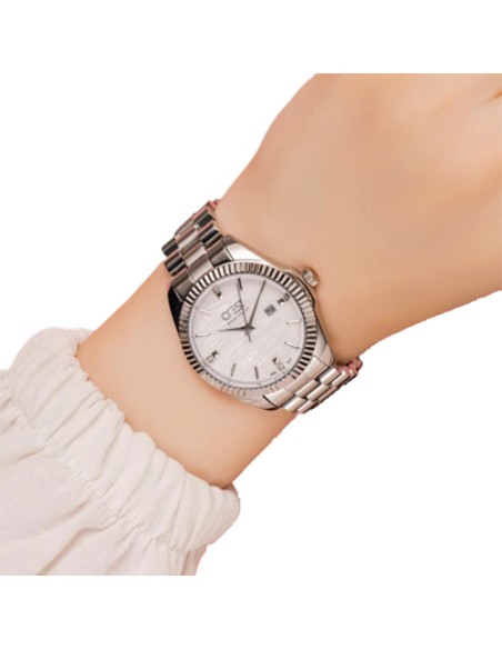 analog watch for women shell dial