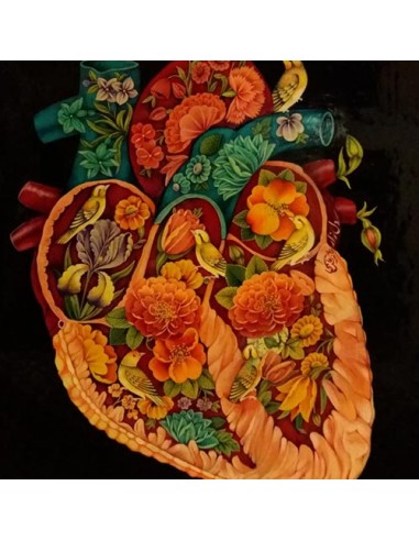 Painting Canvas "Heart" Zoom In