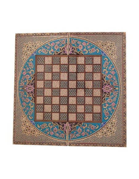 Persian Inlaid Backgammon & Chess Board