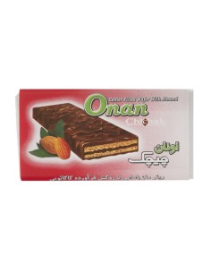 Chocolatey coated wafer bar  Chichak with almonds 2