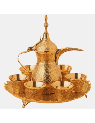 Brass golden coffee set