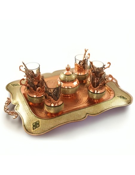 Khatamkari tea service set