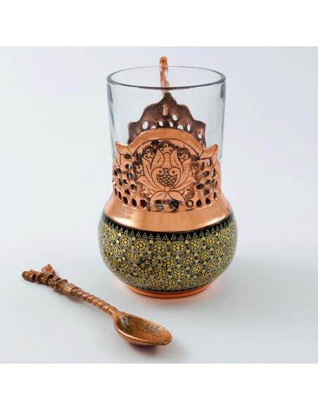 Khatamkari teacup and spoon