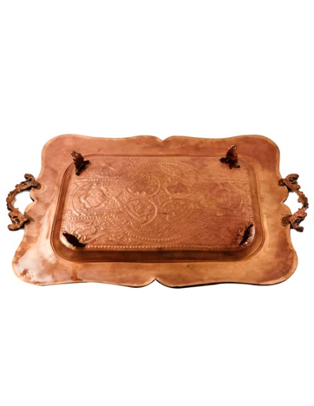 Khatamkari tea tray backward