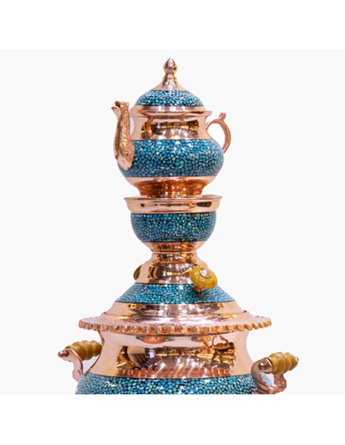 Turquoise inlaid samovar