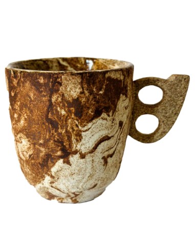 Handmade stoneware tea cup