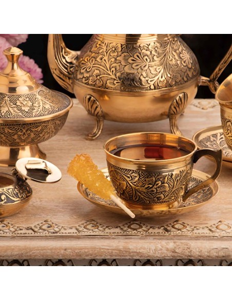 tea cup set of six details