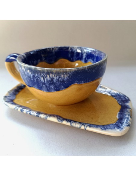 blue and biscotti tea and coffee set