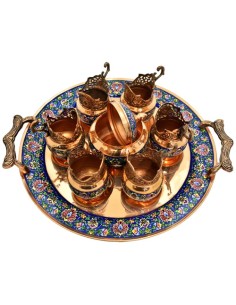 tea set with teacup holders