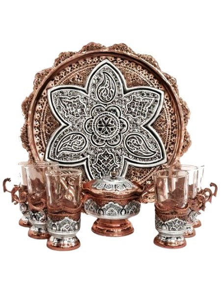 bicolor brass tea set