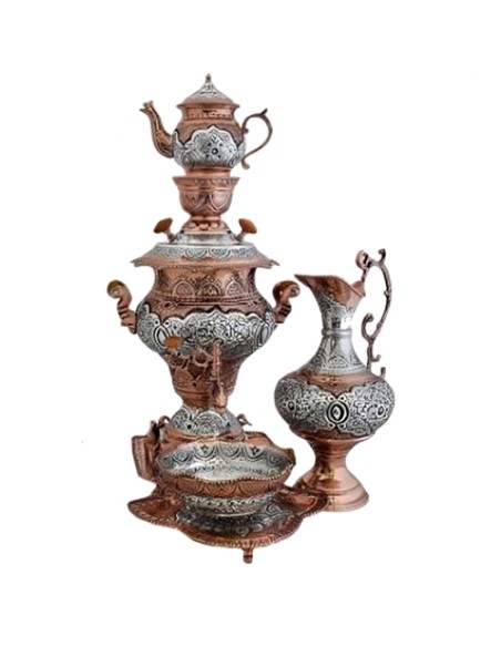bicolor brass samovar set