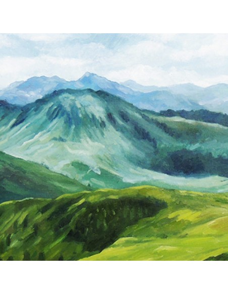 Painting Canvas "Immigrants in the Mountains" Upper View