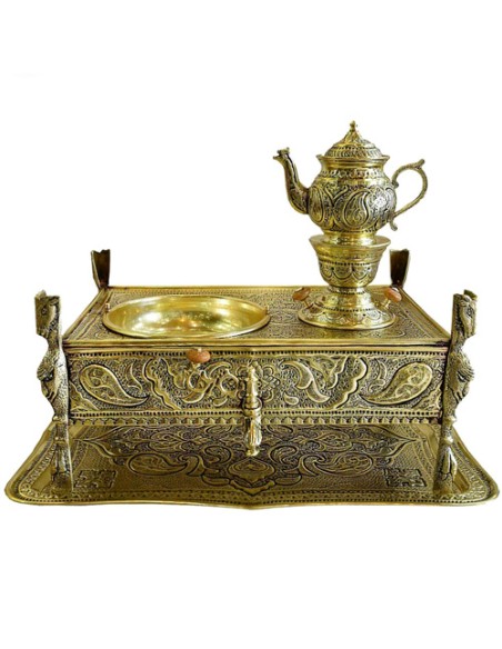 brass toreutics samovar tea maker set