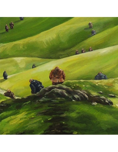 Painting Canvas "Immigrants in the Mountains" Lower View