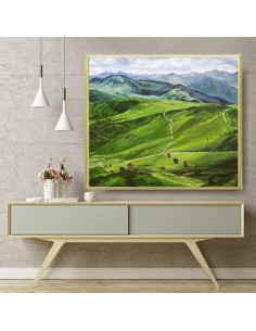 Painting Canvas "Immigrants in the Mountains" Full View 2
