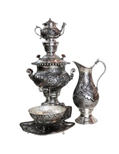 Persian engraved tea set