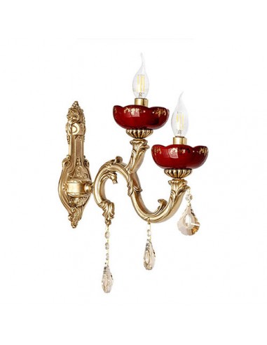 Cheshmeh Noor Wall Light with 2  Crimson Color flames C2922 / 1W-AZ Code
