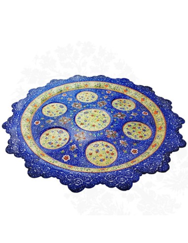 minakari multicolor tea tray