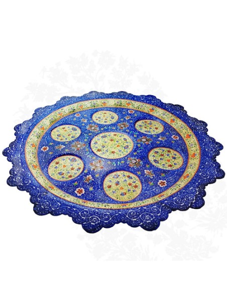 minakari multicolor tea tray