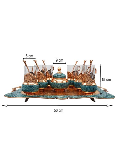 turquoise inlaying tea service set