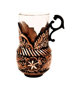 engraved copper tea serving set 2