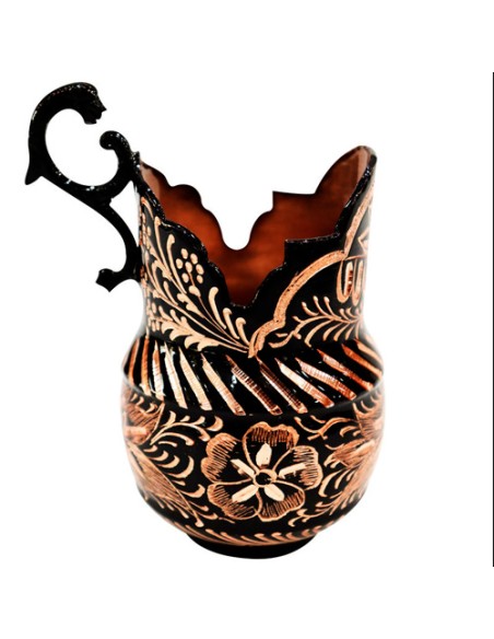 diamond engraved copper cup holder