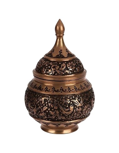 copper masterpiece lidded candy bowl