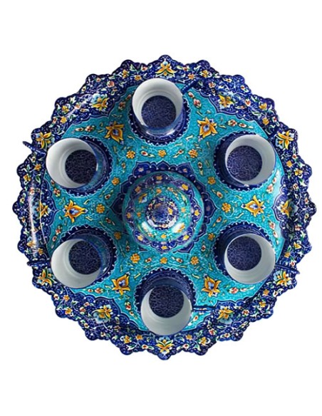 minakari tea set eight pieces