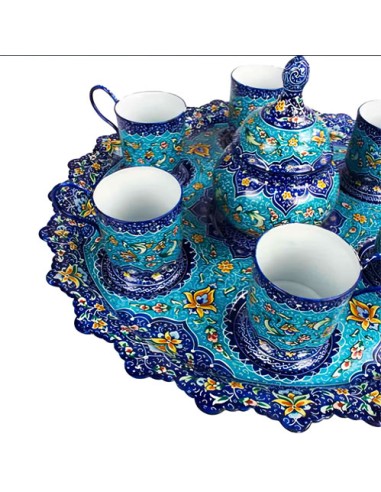 minakari tea set details