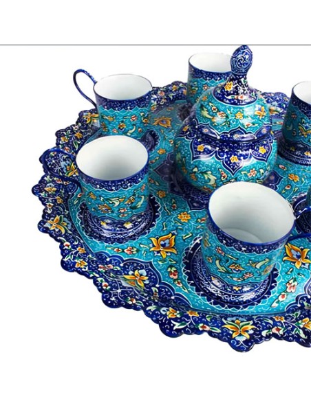 minakari tea set details