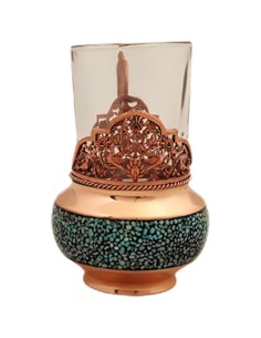 turquoise inlaid tea set for two 2