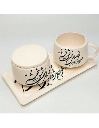 handmade Persian ceramic tea set