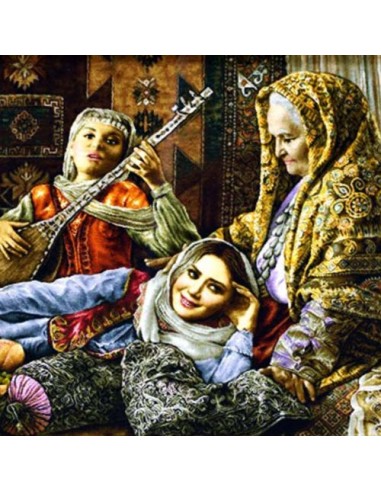 Hand-Woven Pictorial Carpet "Yalda Night" Zoom In