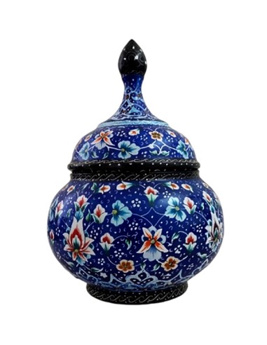 minakari art lidded candy bowl of tea set