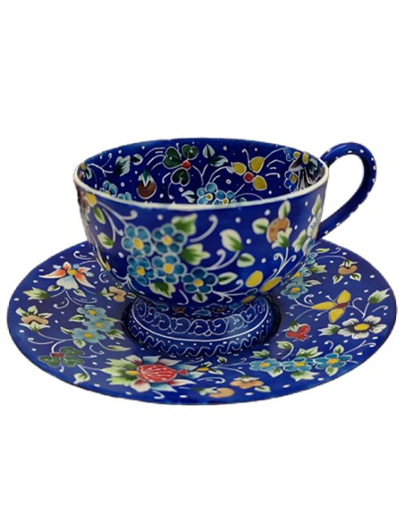 minakari set of cup and saucer for tea