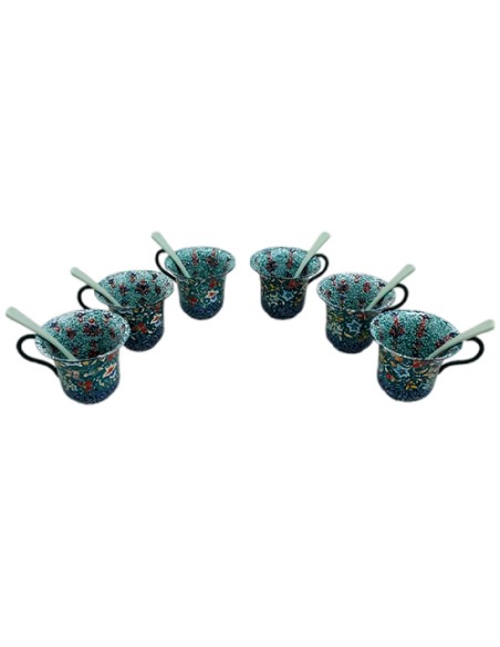 minakari art tea mugs for six